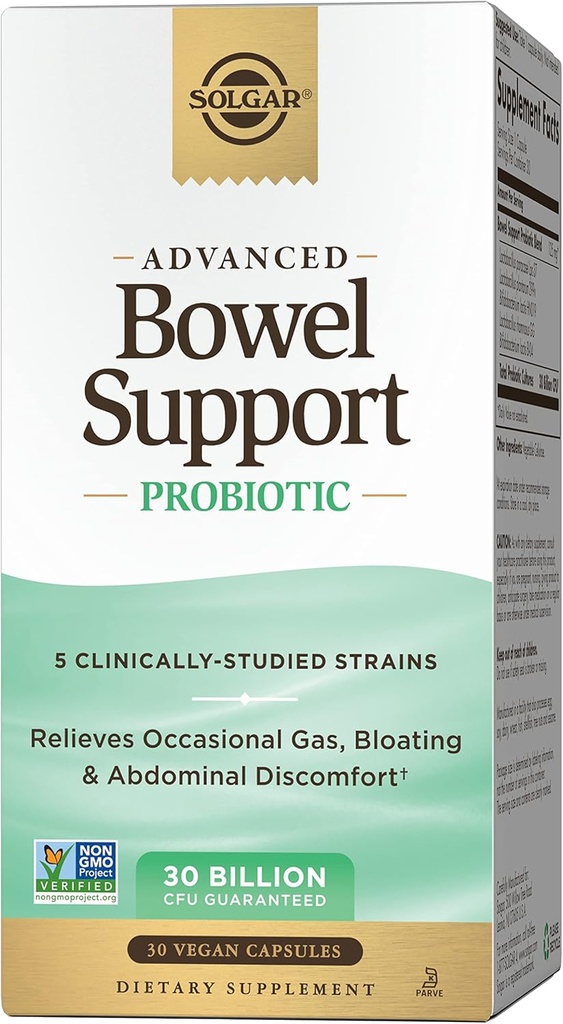Solgar Bowel Support Probiotic, 30 kapsułki
