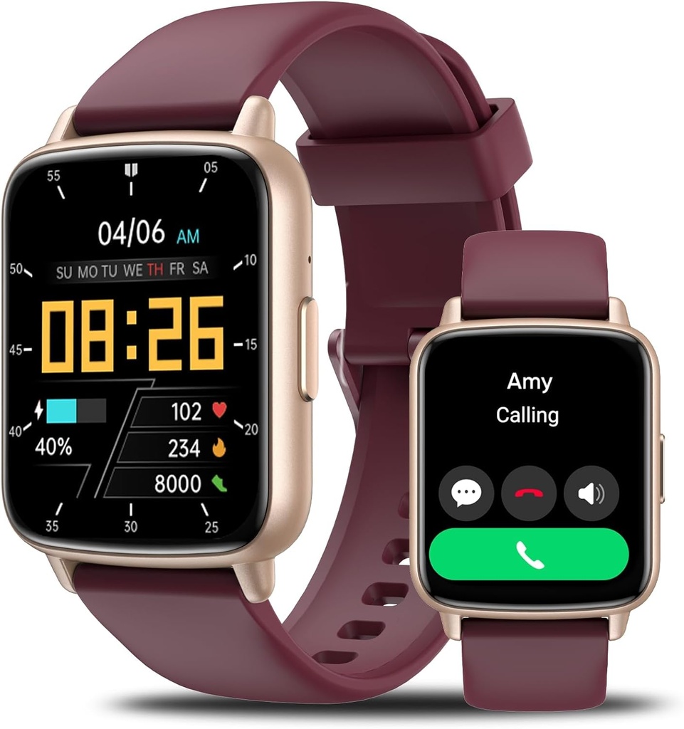 Smart Watch for Men Women-46mm HD AI Voice Assistant Smar twatch (Odpowiedź / Wykonaj połączenia), Heart Rate Tracking, Sen Monitor, Fitness Tracker, dla Android iPhone Samsung Kompatybilny IP68 Smartwatch