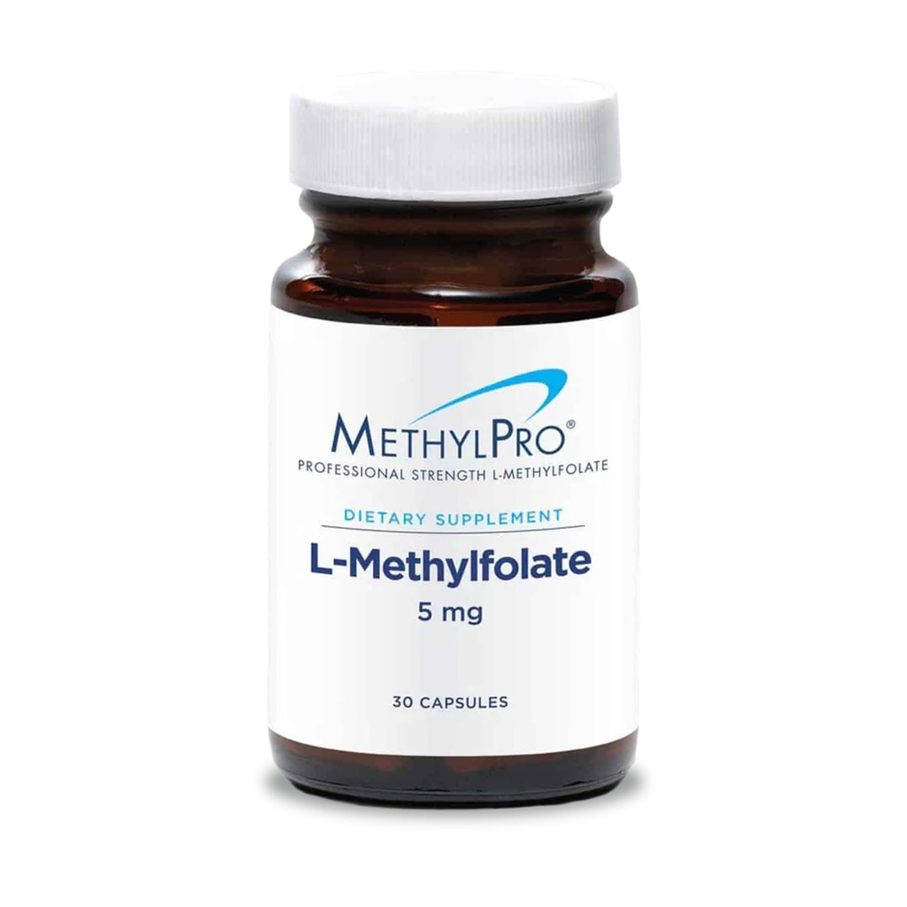 MethylPro L- Methylfolate 5 mg - Wspiera zdrowe Mindset - Aktywny folian do wsparcia metylacji i reakcji biochemicznych - Wysoko Biodostępny - Elastyczne dozowanie - 30 Sług - 30 Kapsułki
