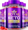 Rize laboratoria - Royal Keto Gummies - ACV Organic Support for Belly Fat & Weight Loss Diet, dla mężczyzn i kobiet Jabłko Cydr Dodatkowa siła Gummies (300 Gummies) (Opakowanie 5)