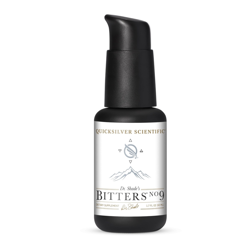 Quicksilver Scientific Dr. Shade 's Bitters No. 9 - for Digestion - Szybkie działanie Liposomal Digestive Bitters with Milk Tistle, Burdock Root & Juniper Esential Oil - Digestive Support (50ml)