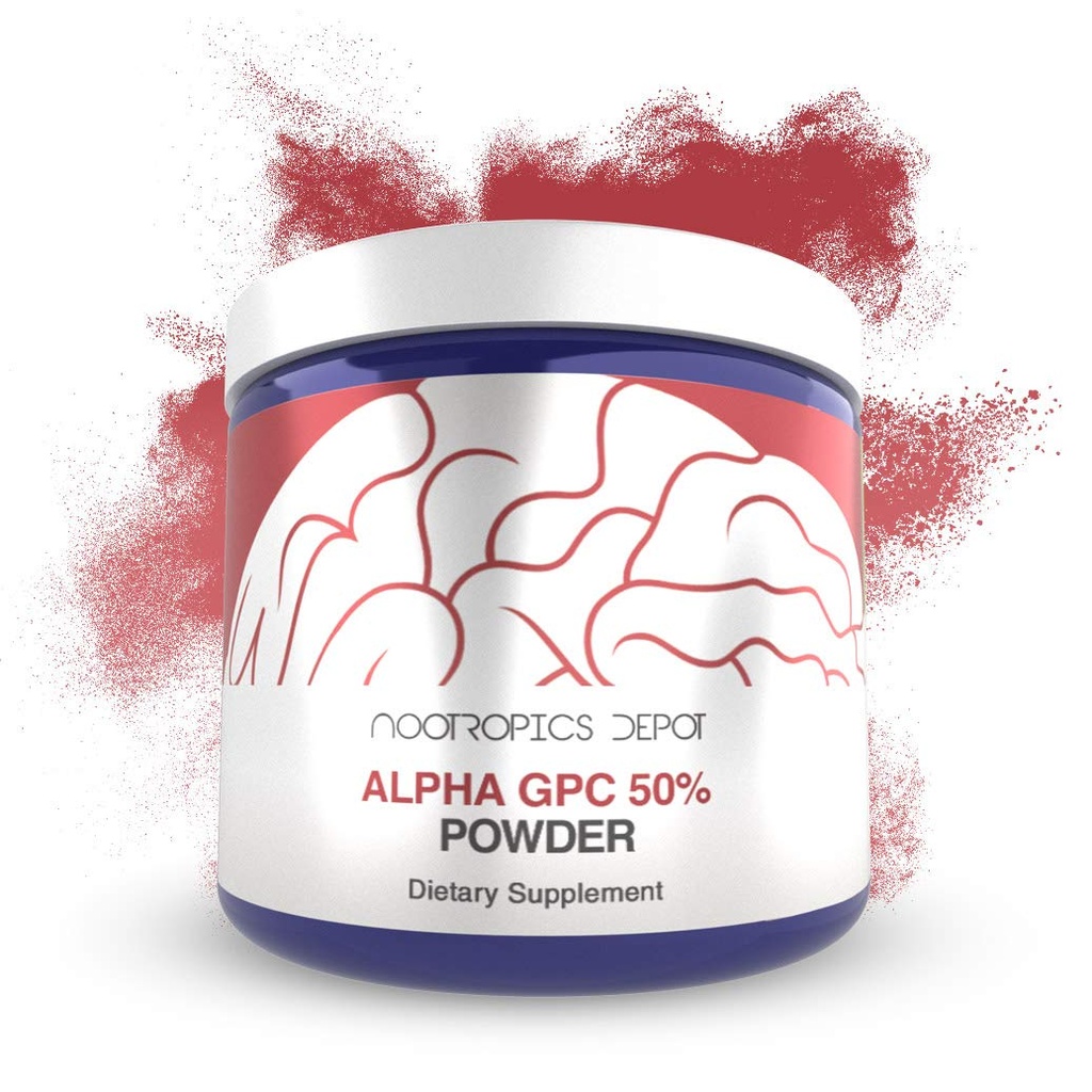 Nootropics Depot Alpha GPC Proszek (50%) 124; 60 Gramy 124; Suplement cholinergiczny 124; Suplement do Zdrowia Mózgu 124; Wspomaga zdrowe funkcje mózgu 124; Wzmocnienie Krążenia, Pamięć + Focus
