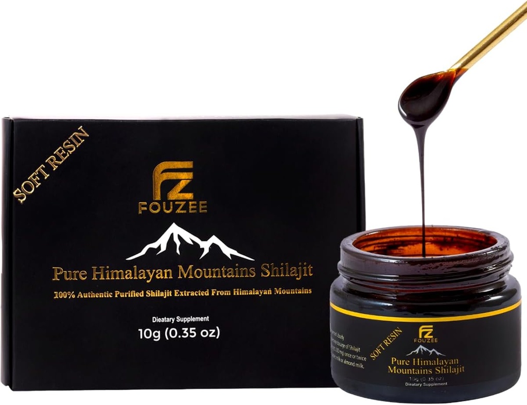 Pure Himalayan Shilajit - Ślad Mineral Supplement for Women & Men - All Natural & Authentic Shilajit Resin in Amber Glass Bottle - Fulvic Acid for Energy Boost & Immunity (10 Gram)