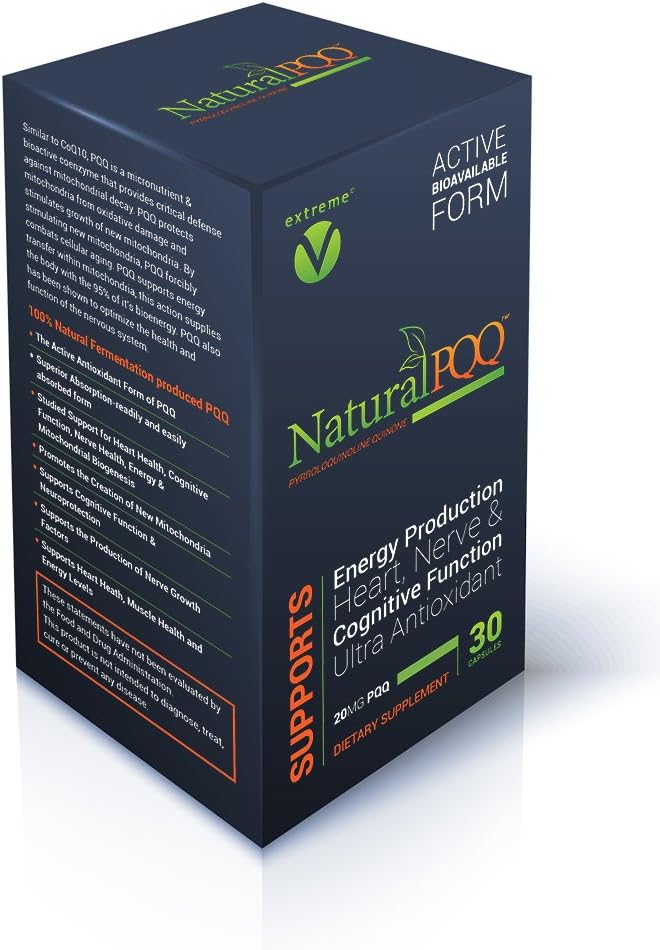 NaturalPQQ - Energia komórkowa dla aktywnego stylu życia - 20 mg PQQ, Biogeneza mitochondrialna
