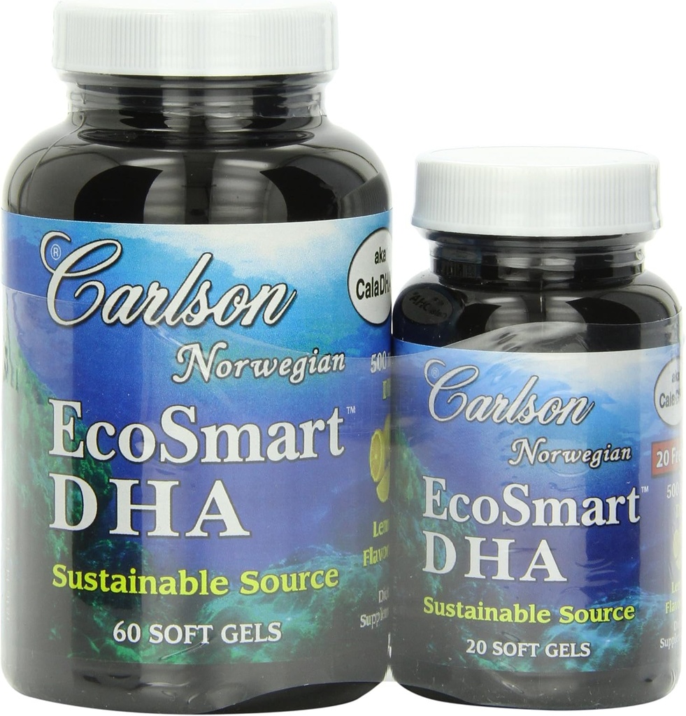 Carlson Labs Ecosmart DHA 500 Mg Suplement mineralny Softgels, 80 Count