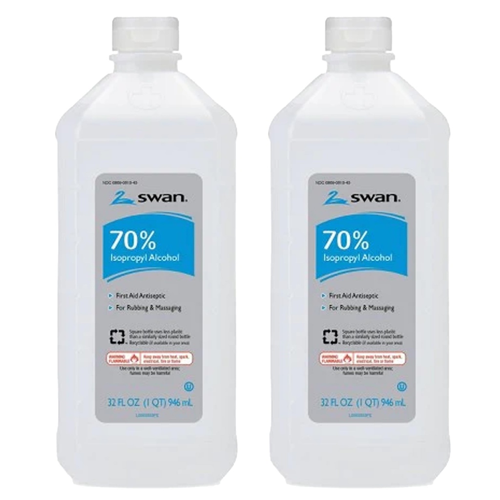 Łabędź 70% Alkohol do żucia, 32 Fl oz (opakowanie po 2)