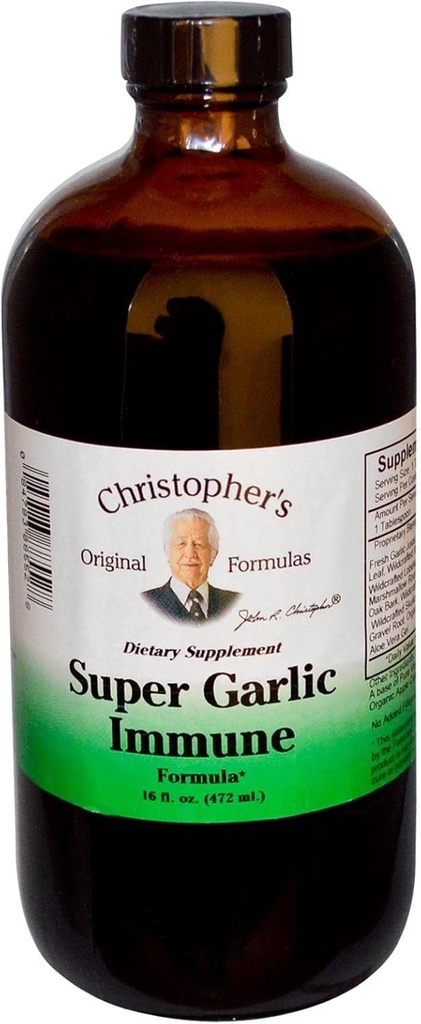 Oryginalne wzory Christophera Super Czosnek immunologiczny Syrop 16 fl oz