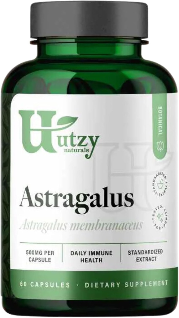 Utzy Naturals Astragalus 124; Codzienne leczenie immunologiczne 124; 500 mg na kapsułkę 124; 60 Kapsułki