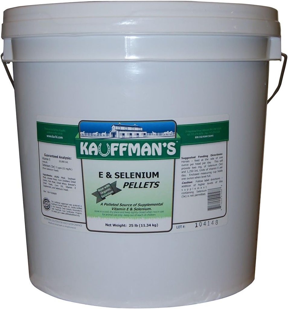 Kauffmans Witamina E i pelety Selenium 25 lb