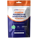 Magnez vitamatic (z Bisglicinate & Oxide) - Wspiera mięśnie, Joint i Heart Health 250 Grams - 125 Służenia
