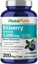 NusaPure Bilberry Extract 5,000mg 200 Kapelusze wegetariańskie (Non-GMO, Vegan)