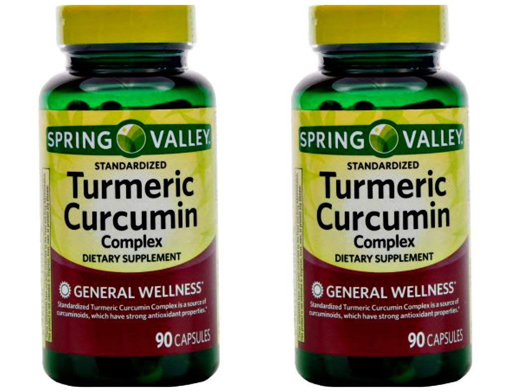Spring Valley Standerdized Complex Kurkumina Kurkumina Suplement diety Kapsułki, 500 mg, 90 liczba, 2 pk