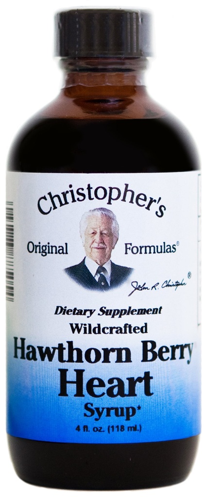 Oryginalne wzory Dr. Christophera: Syrop Hawthorn Berry Heart, 4 unce