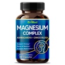 Magnezu Complex 8,600mg - x8 Power with Ashwagandha + Ginkgo Biloba - Relax & Restore, Restful Sleep - USA Made & Tested (150 Count (Pack of 1))