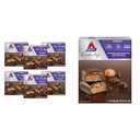 Atkins Pecan Caramel Clusters, 60 Count & Chocolate Carmel Musse Bars, 5 Count - Low Sugar Dessert Favorites