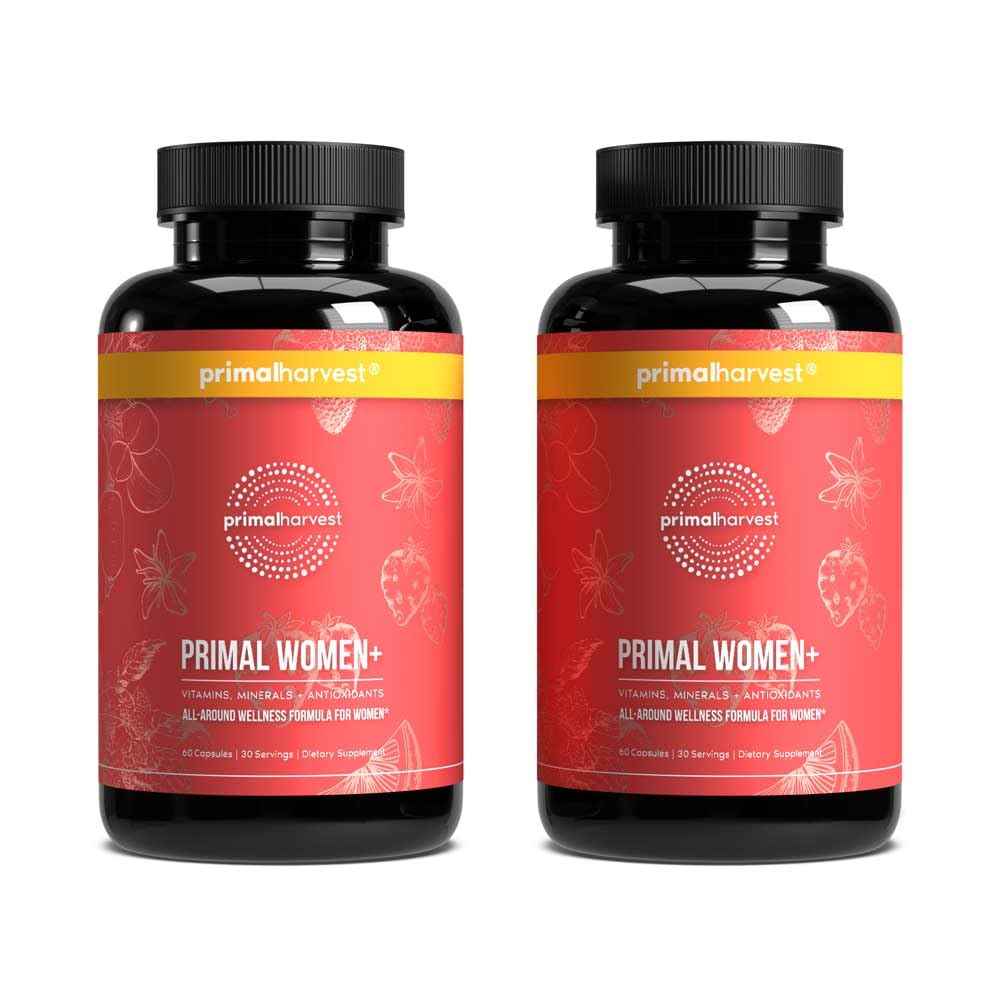 Pierwotne zbiory multiwitaminy dla kobiet Witamina A, Witamina C, Witamina D i E, Witamina B12, B6, Biotin, Suplementy cynku, 60 Kapsułek (Womens 2 Pack)