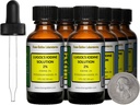 Lugol 's jod / 2% Solution / 8 Oz in Eight Amber Glass Bottles / Free Droppers