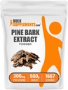 BulkSupplements.com Pine Bark Extract Powder - Herbal Supplement, Pine Bark Powder - Antyutleniacze Wsparcie, Gluten Free - 300mg na Serving, 500g (1.1 lbs) (Opakowanie po 1)
