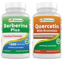 Best Naturals Berberine Plus 1000mg & Quercetin z Bromelainem