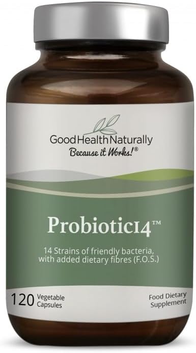 Probiotyka 14 - Suplement pokarmowy, Gut Cleanse Bis124; 120 Kapsułki - Dobre zdrowie Naturalnie
