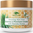 Manuka Miód Wyprysk krem nawilżający Leczenie liofilizatu łuszczyca Relief - Swędzenie, Suchość skóry Wysypka Maść - Soothing Moisturizer dla dziecka, Dzieci, Dorośli - Wysoka siła Body & Face Cream 2oz