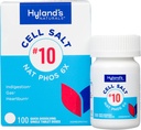 Hyland 's No.10 Salt komórkowy NAT Phos 6X Tablets, Natural Relief of Heartburn, Gaz i Niestrawność, Szybkie rozpuszczenie Tabletów, 100 Count