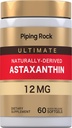 Piping Rock Astaxanthin 12mg Xiv 124; 60 Softgel Capsules Xiv 124; Extract Supplement Xiv 124; Gluten Free, Non-GMO
