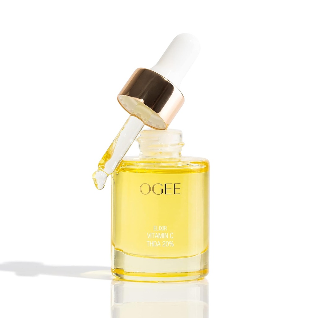 Witamina Ogee C THDA 20% Eliksir - Certified Organic Witamina C Face Serum - Rozjaśniająca Witamina C Serum dla twarzy