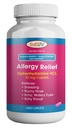 ZDROWIE LFE Alergia Relief, Medycyna Difenhydramina HCl Kaplety, 25 mg 124; Dzieci i dorośli Relief 124; Relieves Sneezing, Nose Runny, objawy gorączki Hay, swędzące oczy i gardła (Duży, 1000 Hrabia)