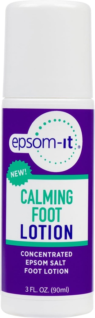 EPSOM- IT Balsam do uspokajania stóp - Roll On Magnezu Lotion siarczanu dla zmęczonych stóp i kolanek, Epsom tematyczny sól z Morea, Soften Twarde skóry i złamane nogi, Zapewniając komfort dla nóg i stóp 3.0 oz