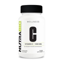 Witamina C NutraBio z Rose HIPS - Wspiera zdrowe kości, zęby i kwasy tłuszczowe, funkcje immunologiczne - brak wypełniaczy lub substancji pomocniczych - (120 kapsułek, 1000mg witaminy C na kapsułkę)