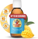 Mój Spectrum Heroes Fish Oil Supplement for Children - Omega 3 for Neural Assistance, Inflatimate & Immune Aid - EPA & DHA for Brain & Eye Health - Kids & Adult Liquid Supplement - 5.07oz (150ml)