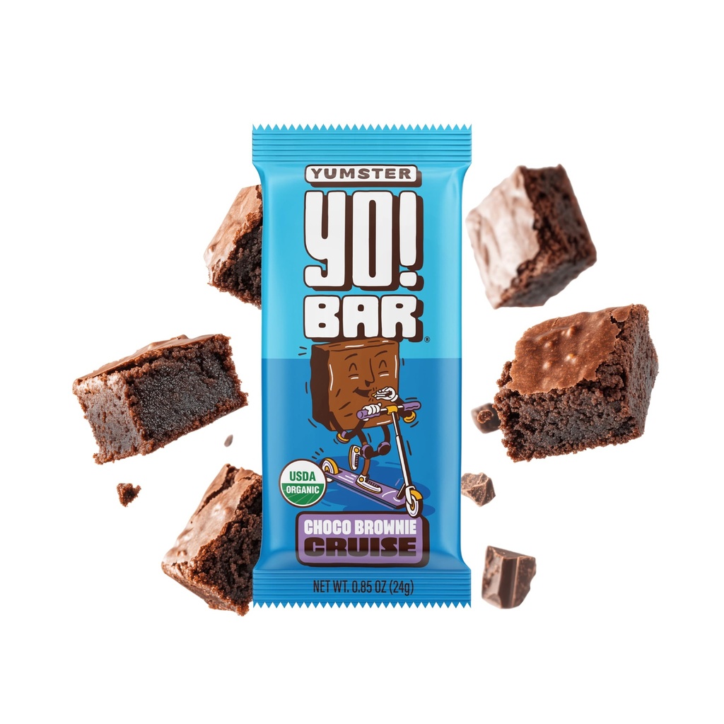 Yo! Bar Bearded Brothers Wegan Organic Kids Bar, Czekolada (25 Barów) - Gluten Free, Paleo i Whole 30 British 124; Soy Free, Non-GMO, Niskie Glycemic, Nie dodano cukru, Fiber + Whole Foods
