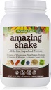 Poza Fresh Amazing Shake, Superfood Formuła, Białko roślinne oparte, węglowodany niskonetto, Białko pełnospożywcze, Mączka Zamiennik, Natural Chocolate Flavor, 999 Grams, Biały