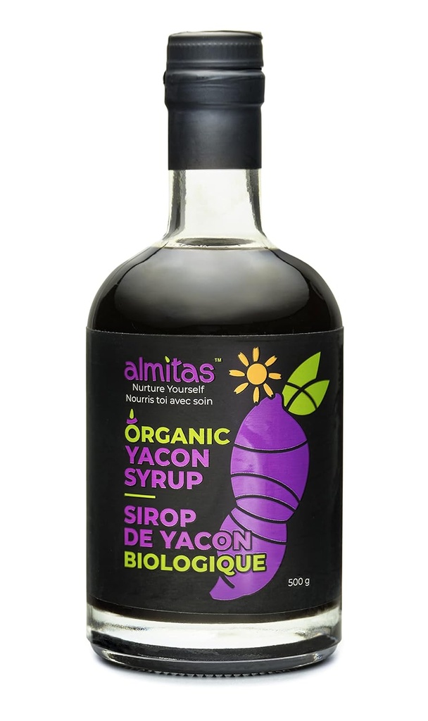 Organiczny Syrop Yacon - Keto, Wegan, Gluten- Free, Surowy Diet Żywności. Non-GMO. Naturalny Sweetener. Korzystny Prebiotyk. Doskonałe źródło włókna (włókna). Najwyższa zawartość fruktooligosacharydu / FOS.