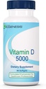 Nutra Biogeneza Witamina D 5000 - Witamina D3 5000 j.m. Kapsułki softgel dla mężczyzn i kobiet, VIT D Suplement do wsparcia immunologicznego, Zdrowe zęby i kości Zdrowie - 90 Softgels