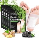 Tudiqe 50PCS Foot Pads, Pure Natural Bamboo Vinegar Ginger Powder Foot Pad for Foot Care, Ginger Foot Pads for Better Sleep, Deep Cleansing Foot Patches