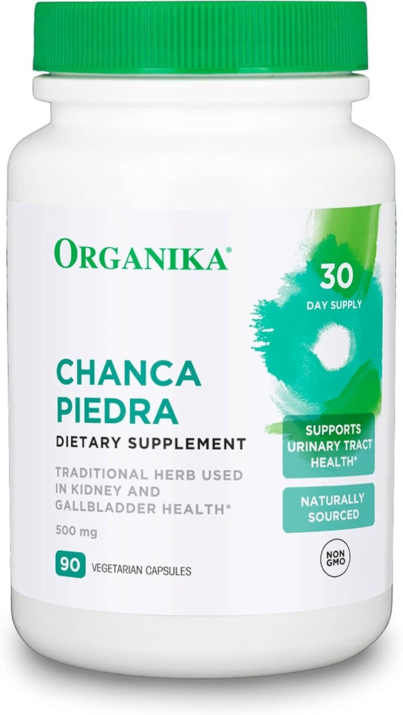 Organika Chanca Piedra 500 mg- Urynary Tract Support, Nerki i pęcherzyka żółciowego, Diuretic, Cleans- 90 vcaps