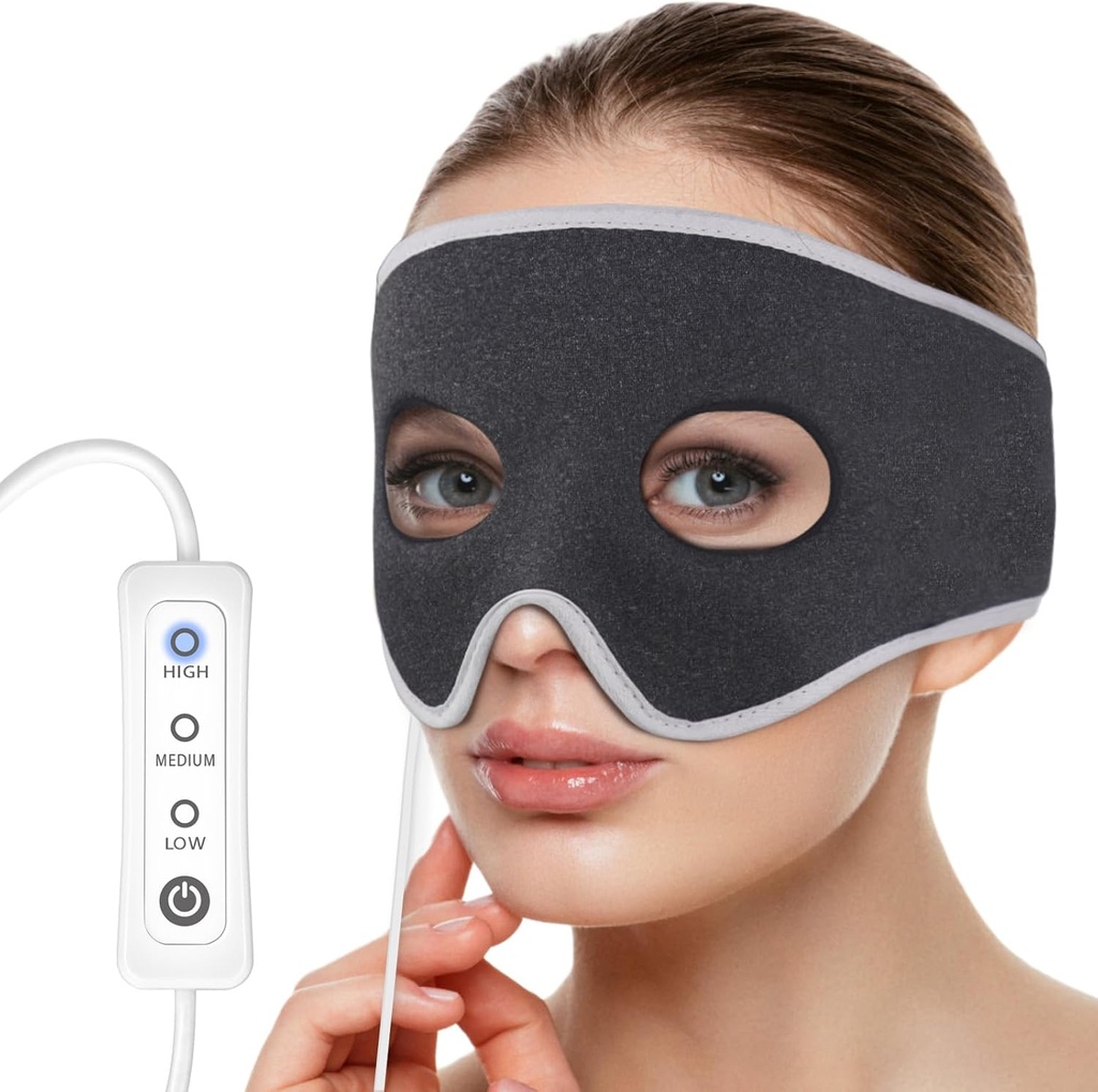 Redukcja ciśnienia zatokowego Podgrzewana twarz maska Ogrzewanie Pad Relieve ból zatok, Leczenie zapalenia zatok, Ból głowy, Przekrwienie błony śluzowej nosa, 3 Ustawienia ciepła, Ciepła terapia kompresyjna, Prasowalne (nieosiągalne)