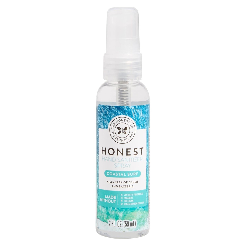 Uczciwa firma Plant-Sanitizer Odpylacz ręce Zabija 99,9% Zarazków Hipoalergiczne Quick- suszenie i Moisturizing Coastal Surf 2 fl oz
