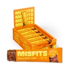 Misfits Wegan Protein Bars, Masło orzechowe Fudge - Aktualizacja przepisu 124; Roślina oparta, niski cukier & Carb, Wysokie przekąski fiber 124; Opakowanie po 15