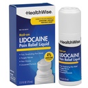 HealthWise 4% Lidokaina Roll- On XI124; OTC Siła 124; Ból Relief Liquid XI124; 2.5 oz. 73 ml XI124; Non- Greasy, Unscented Formula XI124; Tematyczne anestetyczne