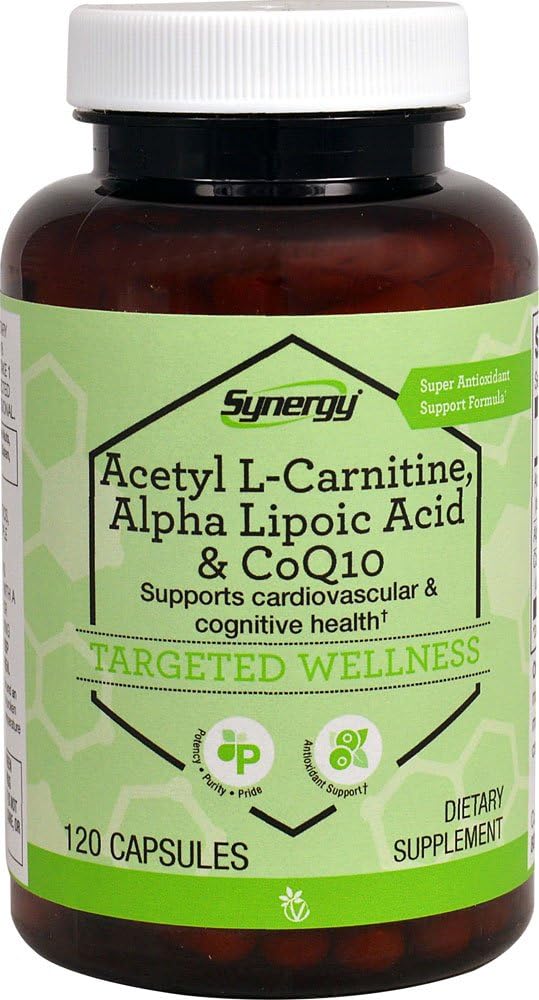 Vitacost Synergy Acetyl L- Carnitine, Alpha Lipoic Acid & CoQ10 -- 120 kapsułki
