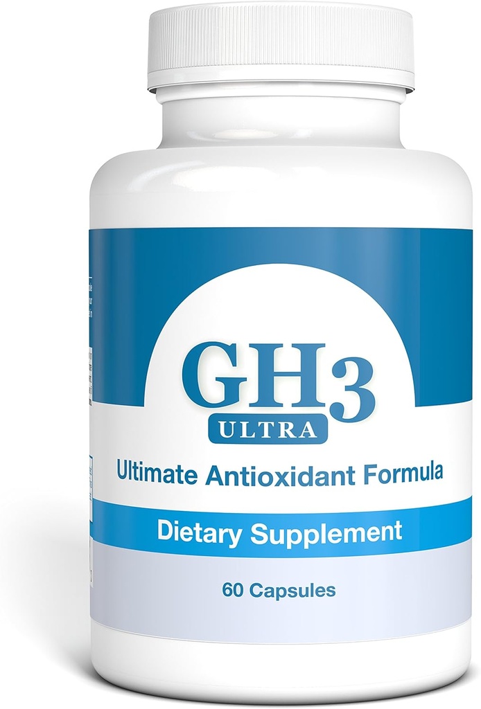 Nattura G- H3 Ultra, Ultra Ultimate Antioksydant Formula - Nowy, Ulepszony Kompleks Antystarzenia (Ginkgo Biloba, R- Alpha Lipoic Acid, Koenzym Q10, Acetyl L- Carnitine, Witamina B6) - 60 Czapki