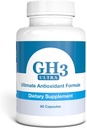 Nattura G- H3 Ultra, Ultra Ultimate Antioksydant Formula - Nowy, Ulepszony Kompleks Antystarzenia (Ginkgo Biloba, R- Alpha Lipoic Acid, Koenzym Q10, Acetyl L- Carnitine, Witamina B6) - 60 Czapki