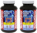Yerba Prima Prebiotic Colon Care Kapsułki Fiber dietetyczny, 180 Count, (Pack of 2) - Pięć form Fiber Plus FOS Prebiotyki Suplement - Rozpuszczalny i nierozpuszczalny dla Regularności i Poparcie pokarmowe