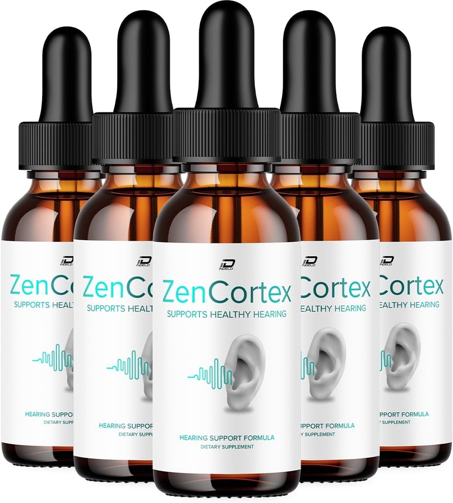 ZenCortex Tinnitus Ear Drops - ZenCortex 24, Zen Cortex Liquid Drops, ZenCortex Recenzje, ZenCortex Drops for Ear Relief (5 Pack - 5 Month Supply)