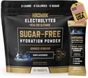 Pakiety proszkowe HRDWRK Electrolytes z Magnezem, Sodu potasu, Nawodnienia Keto - Pakiety proszkowe BCAA Electrolyte z glutaminą, 30 Pakiety proszkowe Electrolytes Sugar Free (Unflavored)