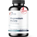 Wzory dla zdrowia Magnezu Malate - Chelated Magnezu jako Di Magnezu Malate - Bardzo Biodostępna Forma wsparcia energii, Bone Health + Odzysk mięśni (240 Magnezu Malate kapsułki)