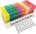 Monthly Pill Organizator 2 razy dziennie, 30 Dzień jeden miesiąc Pill Box AM / PM, Cotygodniowy Pill Holder Pill Case for Vitamin, Olej rybny, Suplementy i Leki